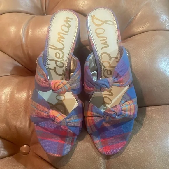 Plaid Sam Edelman Sandal - Picture 1 of 5
